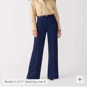 NWT J crew Wide-leg essential pant in city crepe